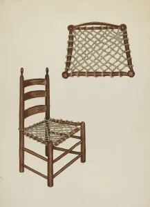 Ranch Prints: Ranch Chair, c. 1937. Creator: Verna Tallman