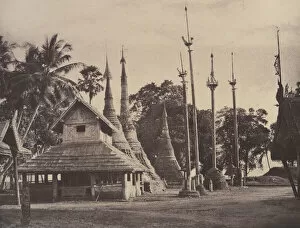Burmese Collection: Rangoon: Henzas on the East Side of the Shwe Dagon Pagoda, November 1855