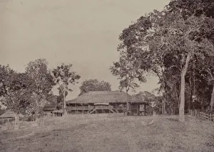 Tripe Linnaeus Prints: Rangoon: Mission House at Kemindine, November 1855. Creator: Captain Linnaeus Tripe