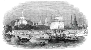 Ayeyarwady Prints: Rangoon, the principal port of the Birman Empire, 1845. Creator: Unknown