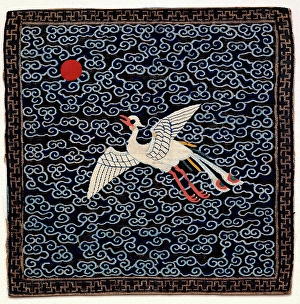 Badge Prints: Rank Insignia, Ninth Degree Civil, Paradise Flycatcher, about 1880. Creator: Unknown
