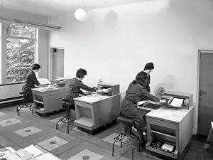 Rank Xerox copiers at British Steel, 1962. Artist: Michael Walters Rank Xerox copiers at British Steel, 1962. Artist: Michael Walters