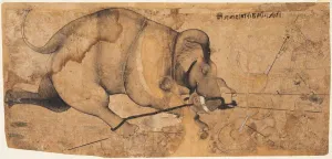 Rao Ram Singhs Elephant Gone Amok, c. 1700. Creator: Unknown