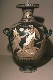Vase Painting Gallery: Rape of Cassandra at Altar of Athena, Trojan War, 330BC