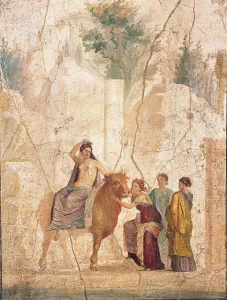 Hermes Prints: The Rape of Europa, 1st H. 1st cen. AD. Creator: Roman-Pompeian wall painting