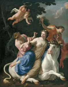 Vouet Prints: The Rape of Europa. Artist: Vouet, Simon (1590-1649)