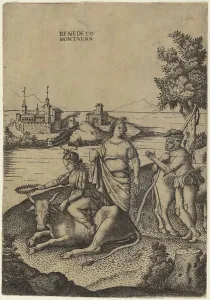 Rape Prints: The Rape of Europa, c. 1515/1520. Creator: Benedetto Montagna