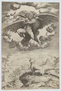 Beatrizet Nicolas Prints: The Rape of Ganymede, 1542-60. Creator: Anon