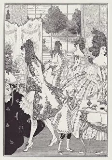Folding Screen Gallery: The Rape of the Lock, 1895-1896. Creator: Aubrey Beardsley