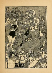 Aubrey 1872 1898 Gallery: The Rape of the Lock. Illustration for The Cave of Spleen by Alexander Pope