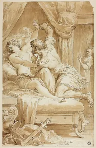 Tarquinius Sextus Prints: Rape of Lucretia, 1795. Creator: Giuseppe Cades