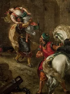 The Rape of Rebecca. Artist: Delacroix, Eugene (1798-1863)