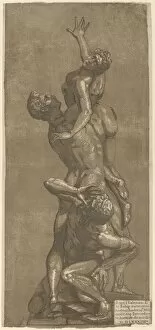 Abduction Collection: The Rape of a Sabine, 1584. Creator: Andrea Andreani