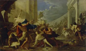 Mythological Prints: Rape of the Sabine Women, 1630. Creator: Johann Heinrich Schonfeld