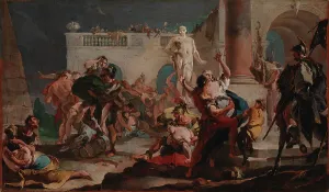 Abducting Prints: The Rape of the Sabine Women, 1718-1719. Creator: Giovanni Battista Tiepolo