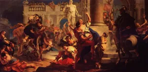 Classical Prints: Rape of the Sabine Women, 1718. Creator: Giovanni Battista Tiepolo