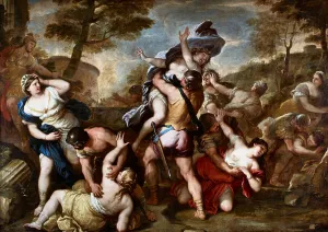 Genova Prints: The Rape of the Sabine Women, c.1680. Creator: Giordano, Luca (1632-1705)