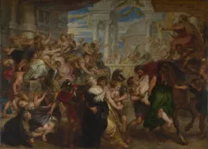 Sabines Prints: The Rape of the Sabine Women, ca 1637-1640. Artist: Rubens, Pieter Paul (1577-1640)
