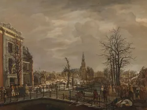 Leyden South Holland Netherlands Prints: The Rapenburg in Leiden, 1807. Creator: Carel Lodewijk Hansen