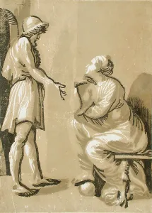 Mistress Prints: Raphael and His Mistress, Mid-16th century. Creator: Ugo da Carpi