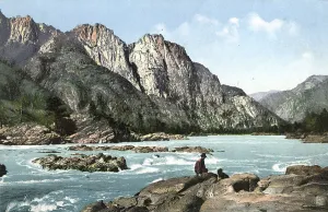 Colour Photograph Prints: Rapid on the Katun River Above the Village of Chemal