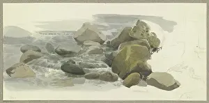 Wove Paper Prints: Rapids of the Ilse in the Harz Mountains, 1844. Creator: Carl Theodor Reiffenstein