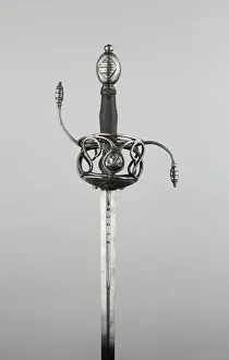 Steel Alloy Prints: Rapier, Europe, western, 1630-40. Creator: Unknown