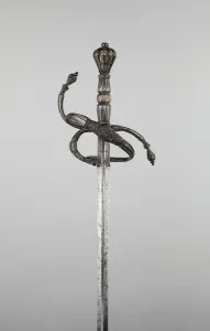 Steel Alloy Prints: Rapier, Europe, western, 19th century in the mid-16th century style. Creator: Unknown