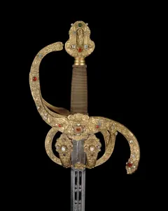 Juan Prints: Rapier of Prince-Elector Christian II of Saxony, hilt, German, Dresden; blade, Spanish
