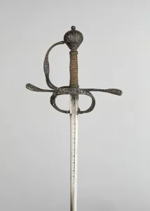 Rapier and Scabbard, Flanders, c. 1630. Creator: Unknown