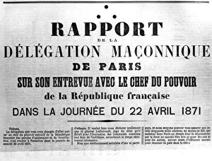 Delegation Gallery: Rapport de la Delagation Maconnique, from French Political posters of the Paris Commune