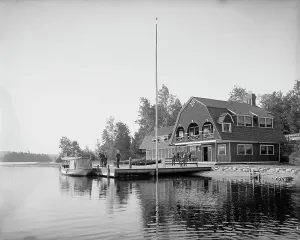 Raquette Lake, casino at the Antlers, Adirondack Mts. N.Y. between 1900 and 1905. Creator: Unknown