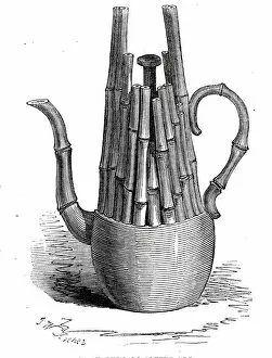 Rare Chinese coffee-pot, 1845. Creator: John Wykeham Archer