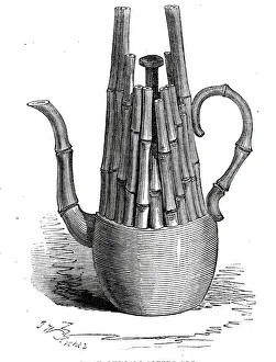 Teapot Prints: Rare Chinese coffee-pot, 1845. Creator: John Wykeham Archer