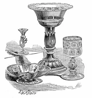 Rare Venetian glass, 1845. Creator: John Wykeham Archer