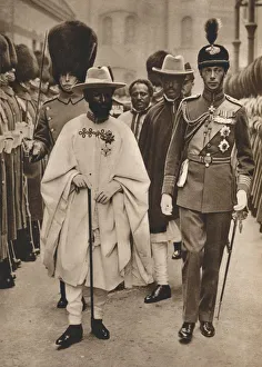 Parade Prints: Ras Tafari, Prince Regent of Ethiopia (Emperor Haile Selassie) with the Duke of York, 1924