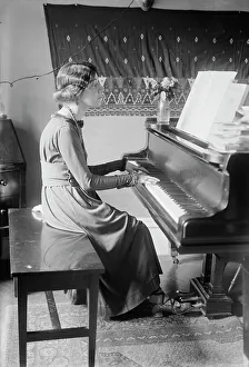 Piano Stool Prints: Ratan Devi, between c1915 and c1920. Creator: Bain News Service