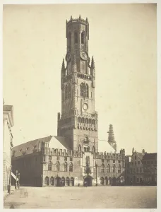 Belfry Gallery: Rathaus, Bruges, Holland, 1854 / 55, printed 1855. Creators: Bisson Freres