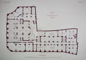 Rathskeller Neubau, Halle (Saale), Saxony-Anhalt, Germany, Basement Plan, c. 1887