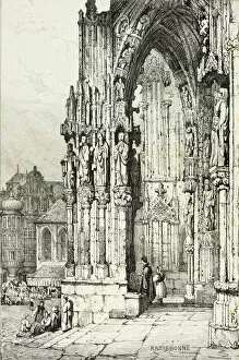 Ratisbonne Cathedral, 1833. Creator: Samuel Prout