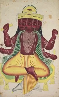 Kalighat Painting Gallery: Ravana, 1800s. Creator: Unknown