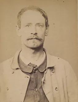 Roofer Prints: Ravinet. Gaston. 34 ans, ne a Paris XIXe. Couvreur. Anarchiste. 1 / 3 / 94. 1894