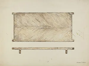 Edward Jewett Prints: Rawhide Bedstead, c. 1936. Creator: Edward Jewett