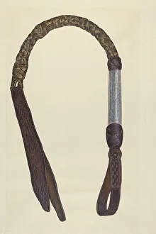 Riding Crop Prints: Rawhide Quirt, 1935 / 1942. Creator: Cecil Smith