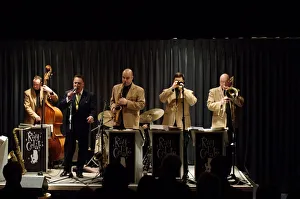 Ray Gelato, George Hogg, Andy Rogers and Olly Wilby, Watermill Jazz Club, Dorking, Surrey, Jan 2016