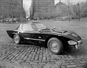 Parked Car Prints: Raymond Loewy's Jaguar car, 1956. Creator: Gottscho-Schleisner, Inc