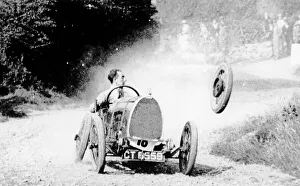 Racing Car Prints: Raymond Mays Bugatti loses a wheel, (early 1930s?)
