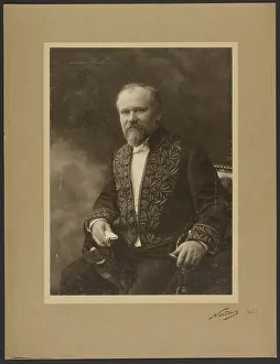 Floral Motif Prints: Raymonde Poincare, President of France, 1913-1920. Creator: Paul Nadar