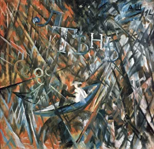 Colourfulness Prints: Rayonist composition. Idleness and shadow, 1914. Artist: Shevchenko, Alexander Vasilyevich