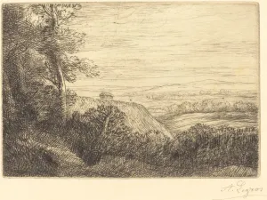 Hedgerow Prints: Last Rays (Les derniers rayons). Creator: Alphonse Legros